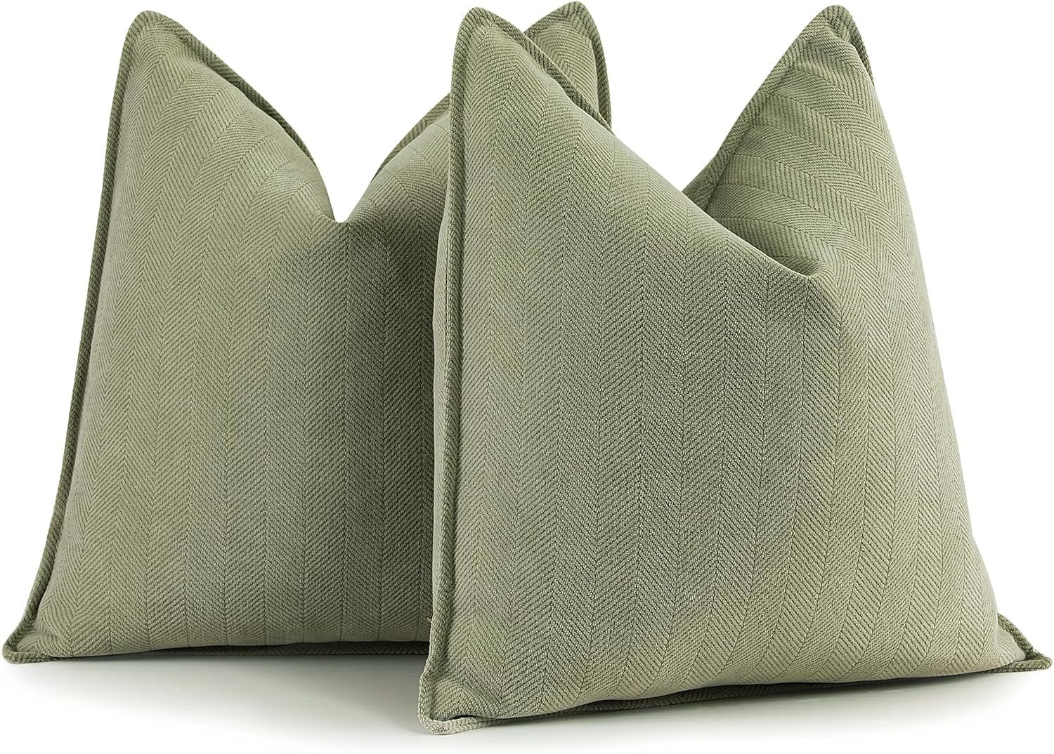 Chenille Sage Green Pillow Covers