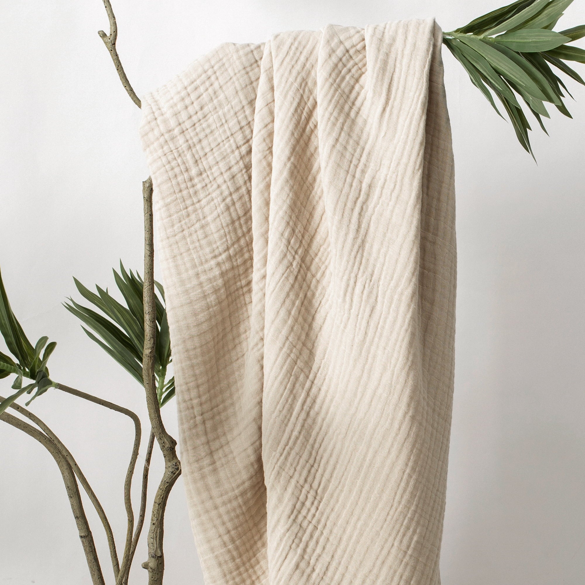 Lightweight Throw Blanket 100% Cotton 