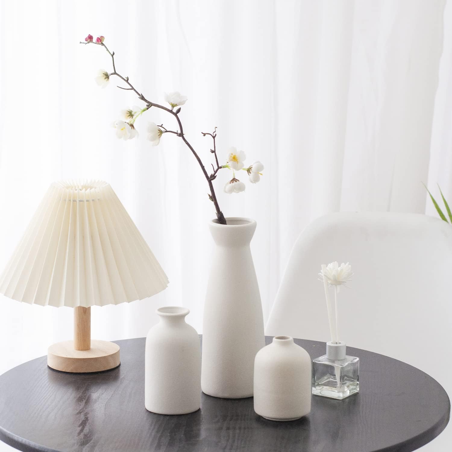 White Ceramic Vase Set-3 