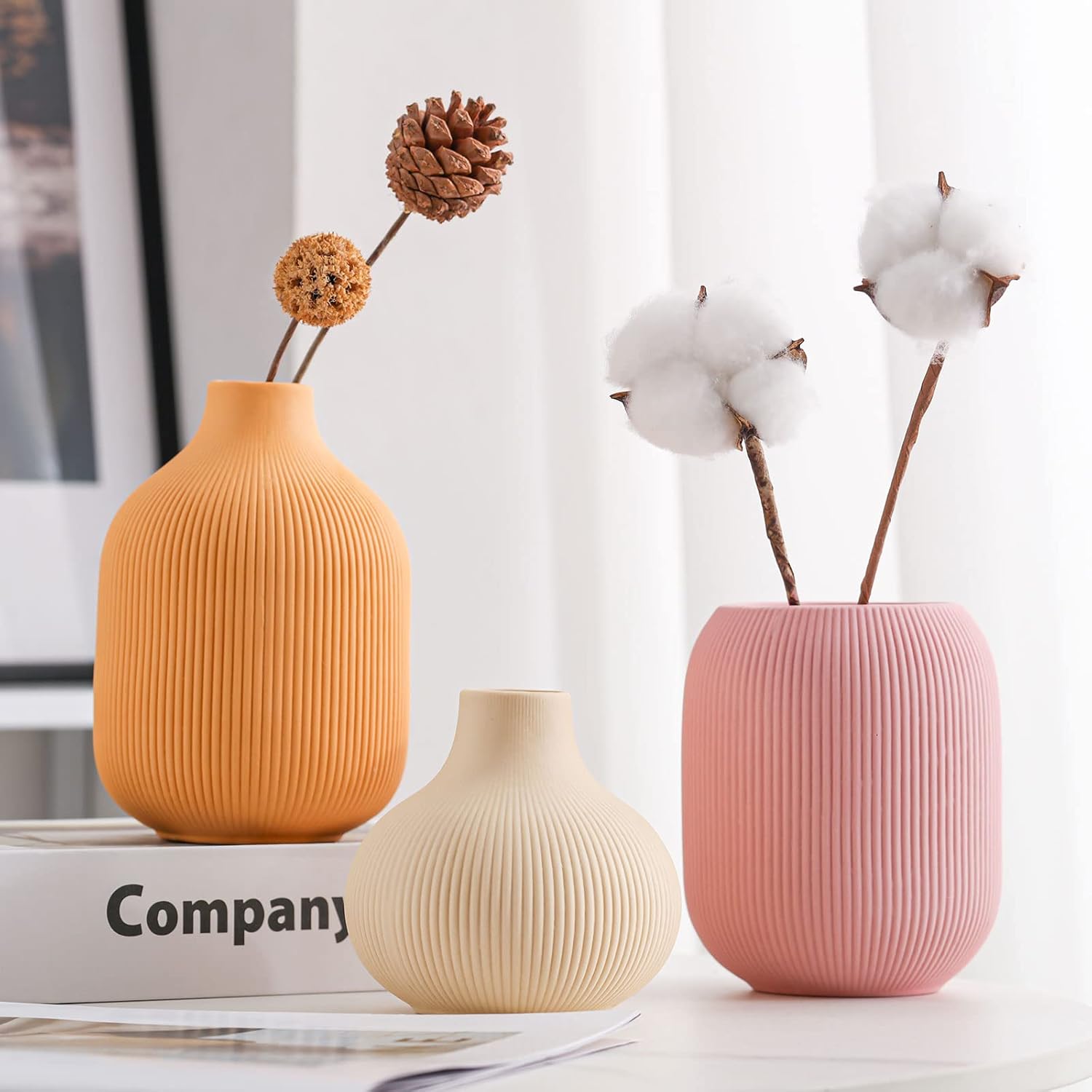 Boho Vases Set Ceramic 