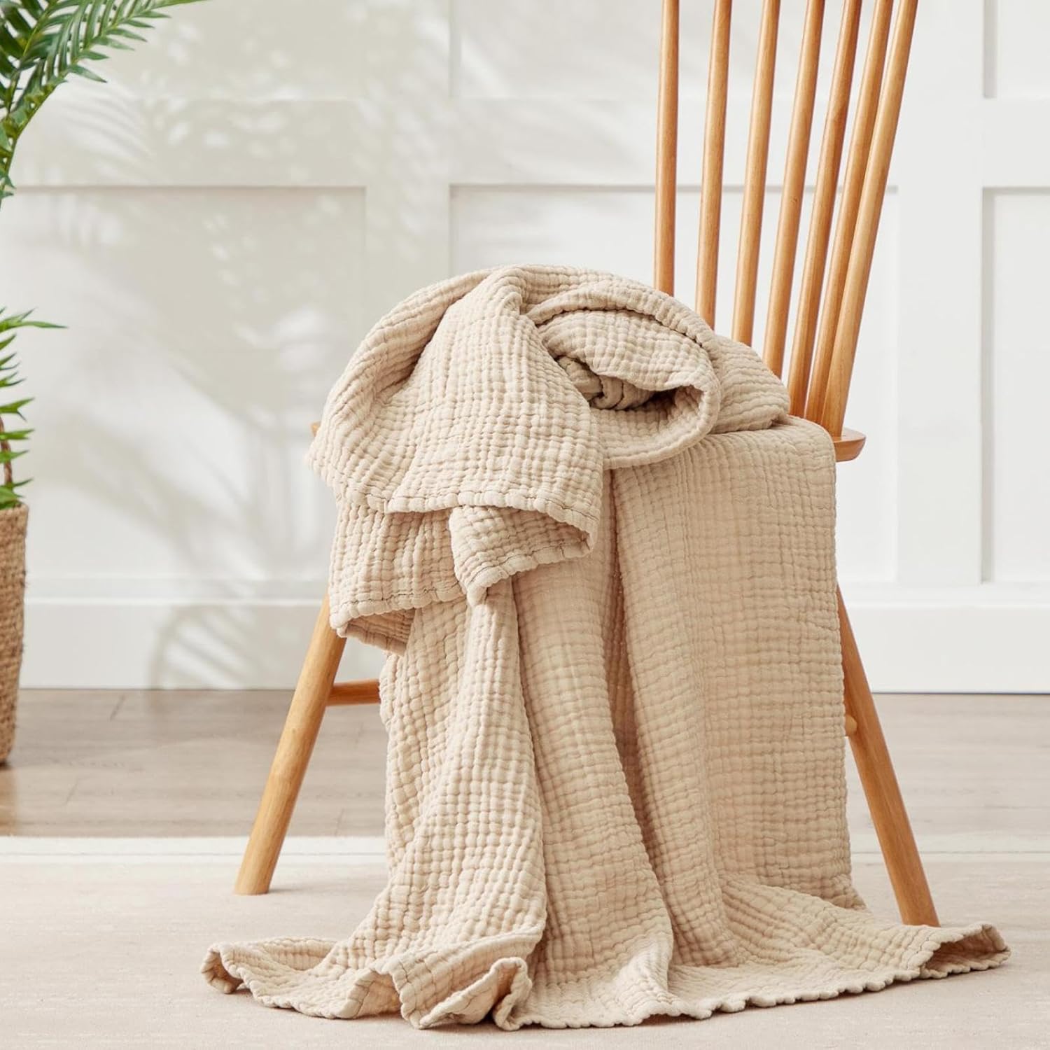 Lightweight Throw Blanket 100% Cotton 