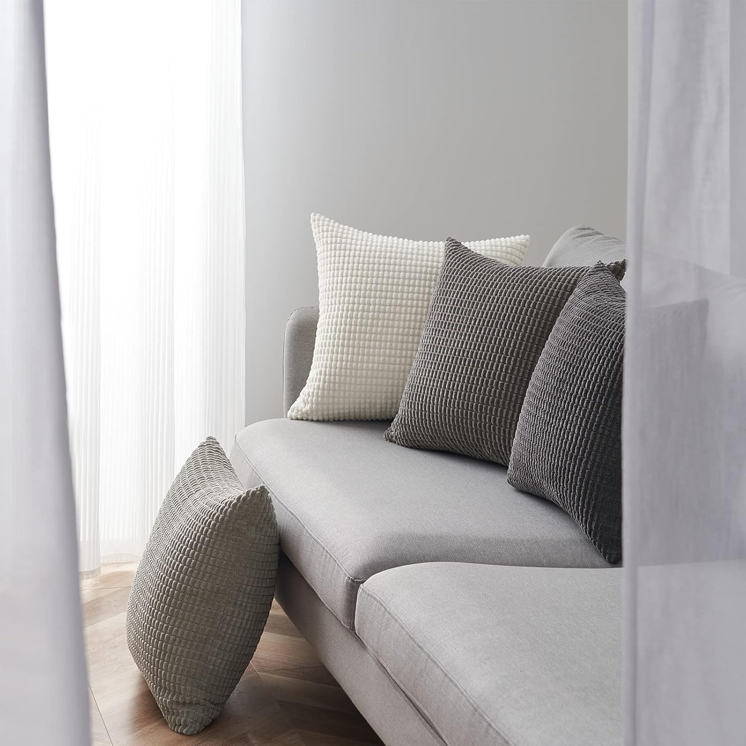 Grey Couch Pillow Covers