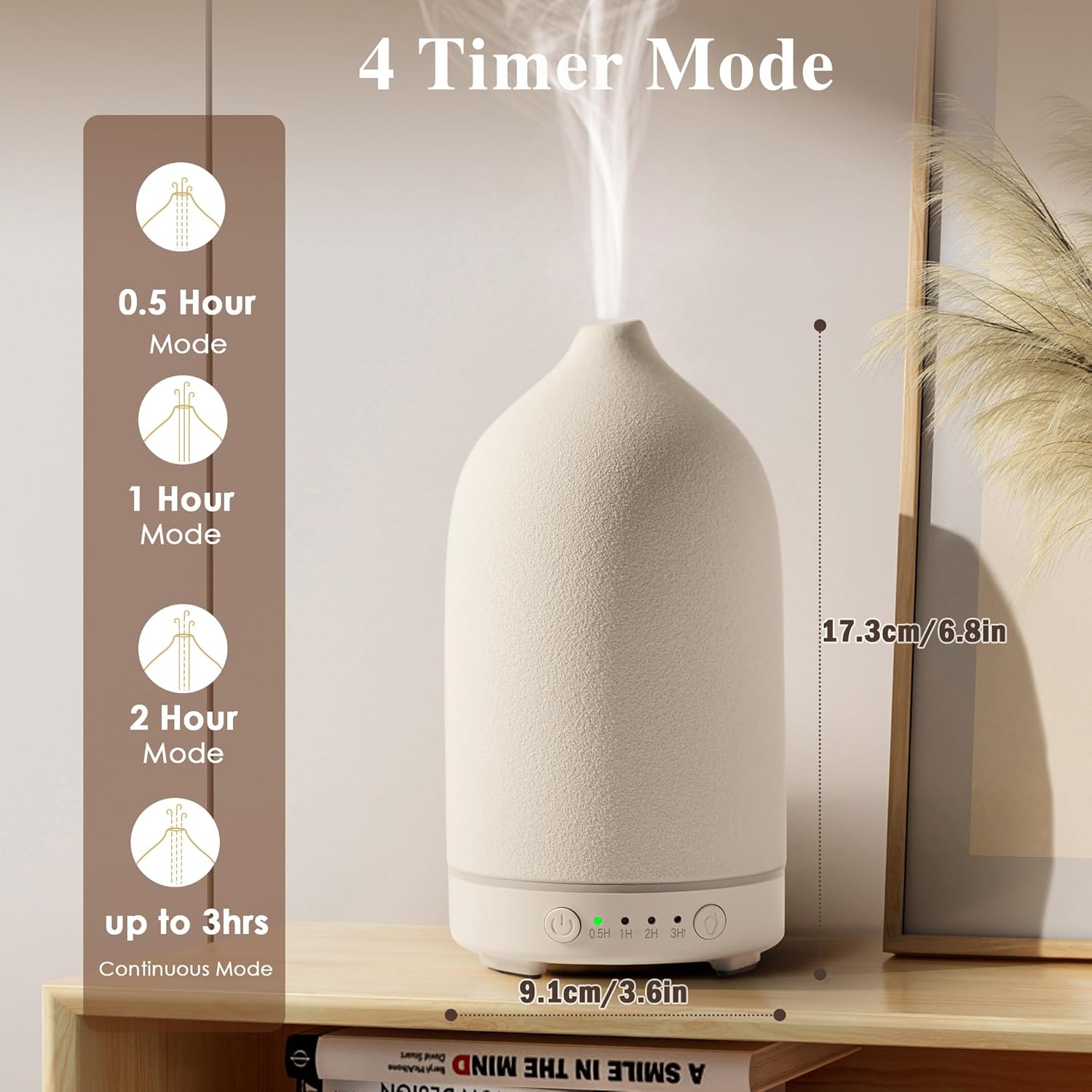 Ceramic  Essential Oil Diffuser Aromatherapy Diffuser - 150Ml (white) 