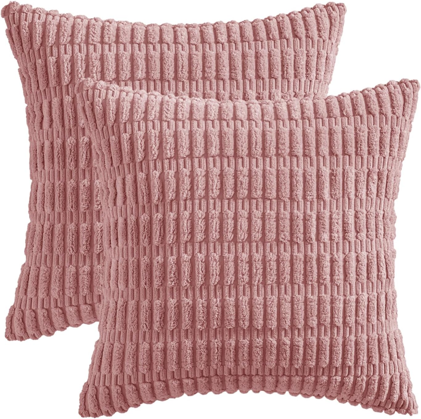 Blush Pink Throw Pillow Covers 18X18 Inch Pack of 2