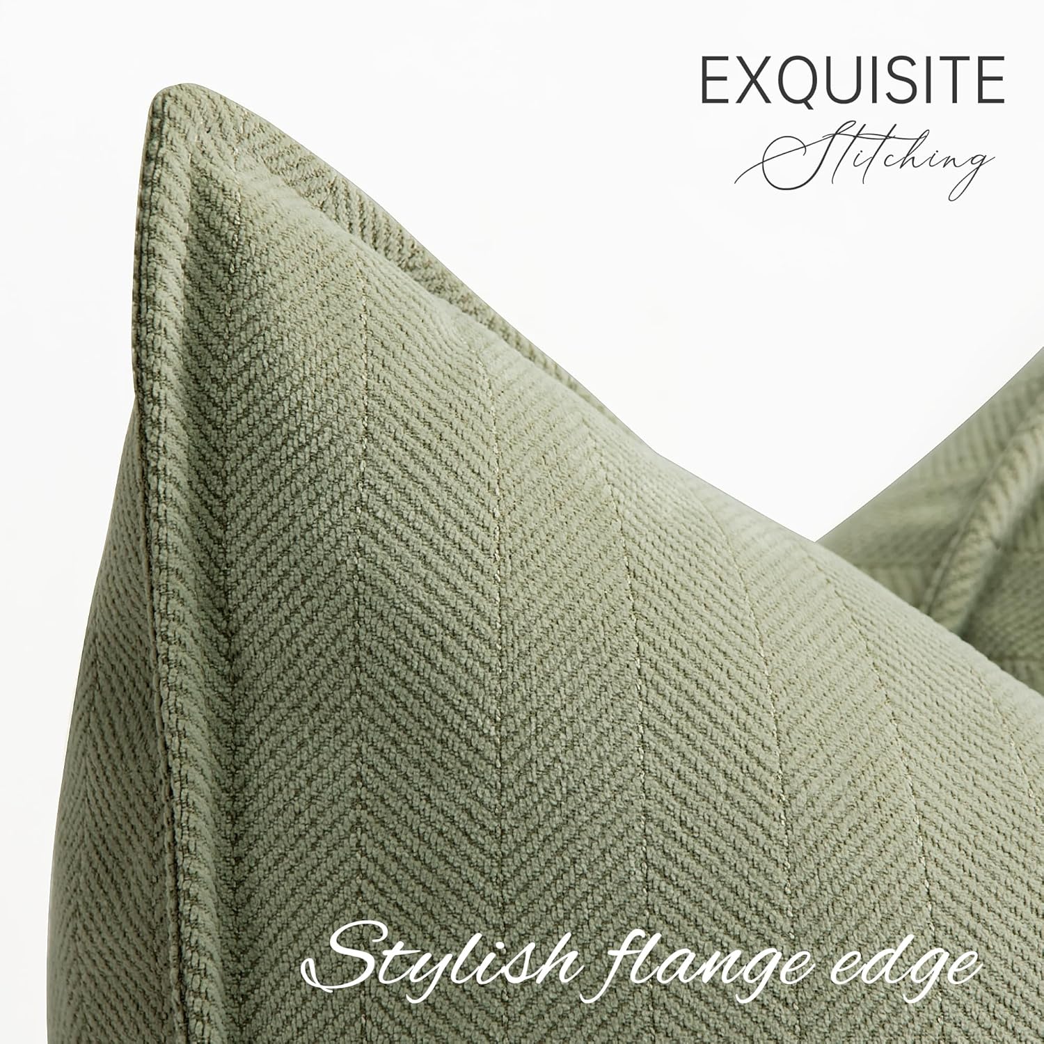 Chenille Sage Green Pillow Covers